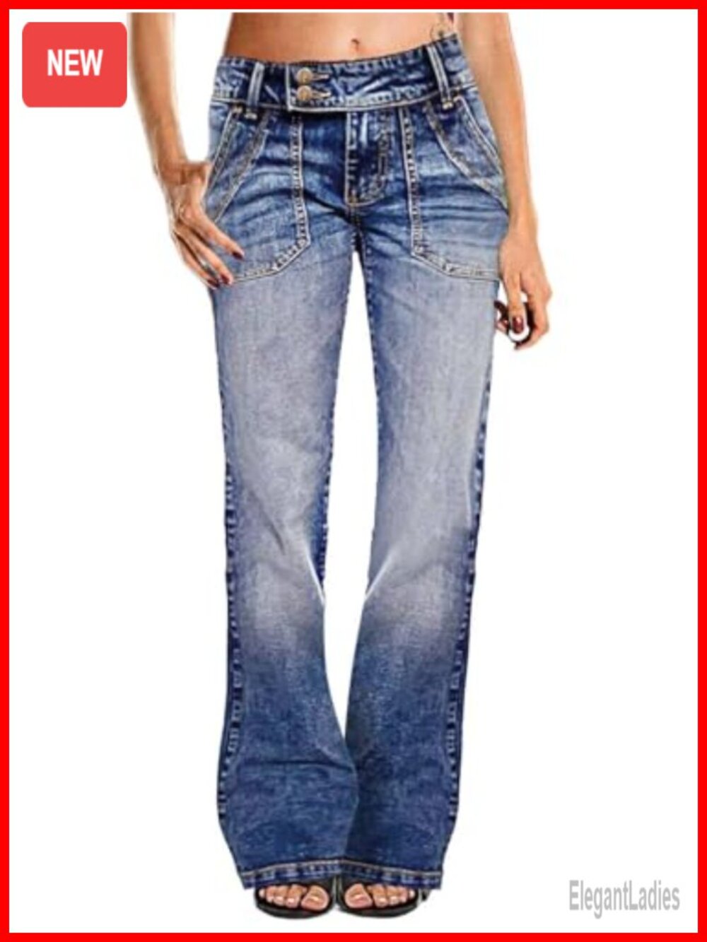 Low Rise Wide Leg Baggy Denim Jeans for Women Flare Dress Pants